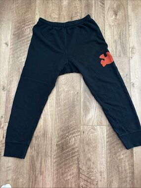 freecity Navy Jogger Pants with Red Puzzle Patch